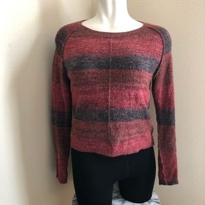 Prana wool blend striped fuzzy sweater sz.M